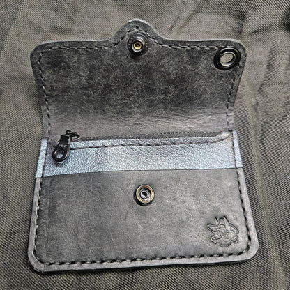 Dark Peral Shimmer Biker Wallet