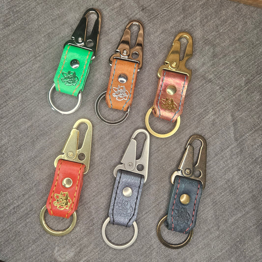 Assorted Leather Snap Keychains Lot 69.2