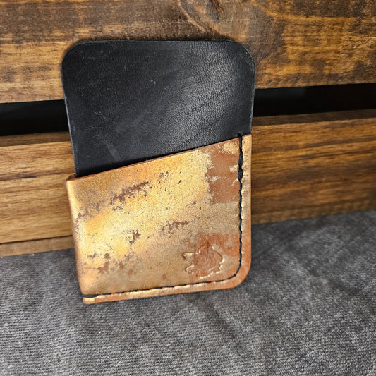 Rusty Metallic Rose Gold Wrap Wallet
