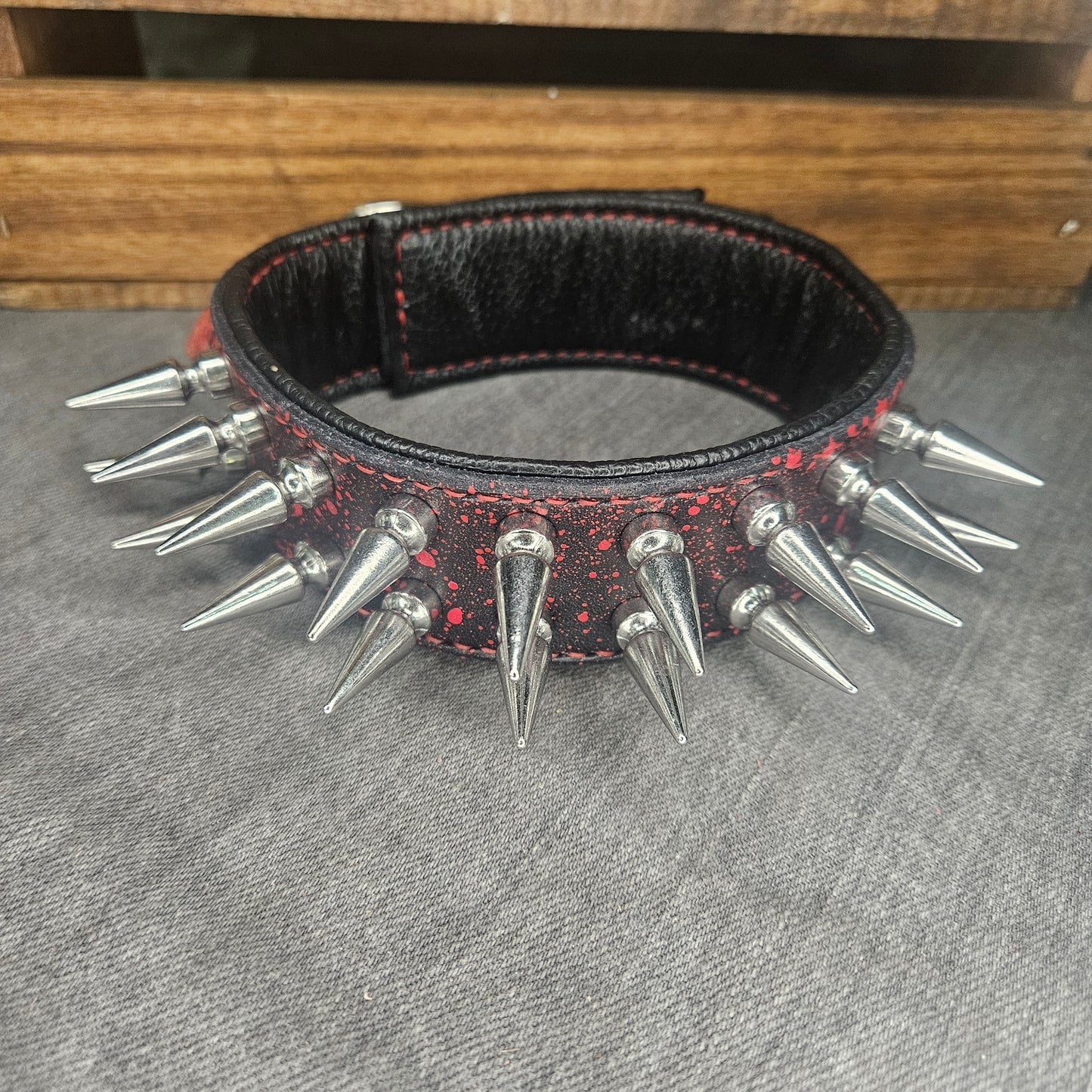 Blood Splatter w/ Spikes Collar
