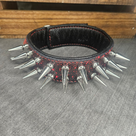 Blood Splatter w/ Spikes Collar