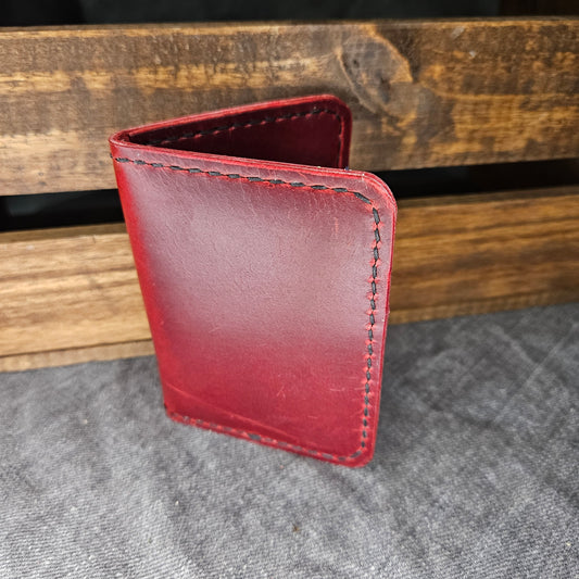 Red w/ Black Stitching Mini Bifold
