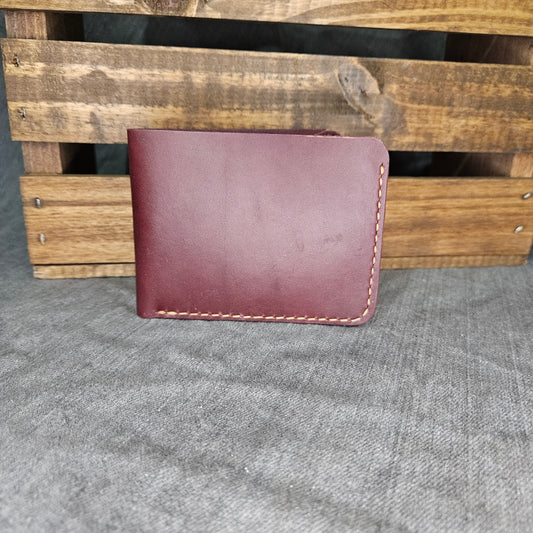 Burgundy w/ Tan Stitching Deluxe Bifold