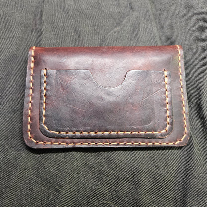 Brown w/ Tan Stitching Biker Wallet