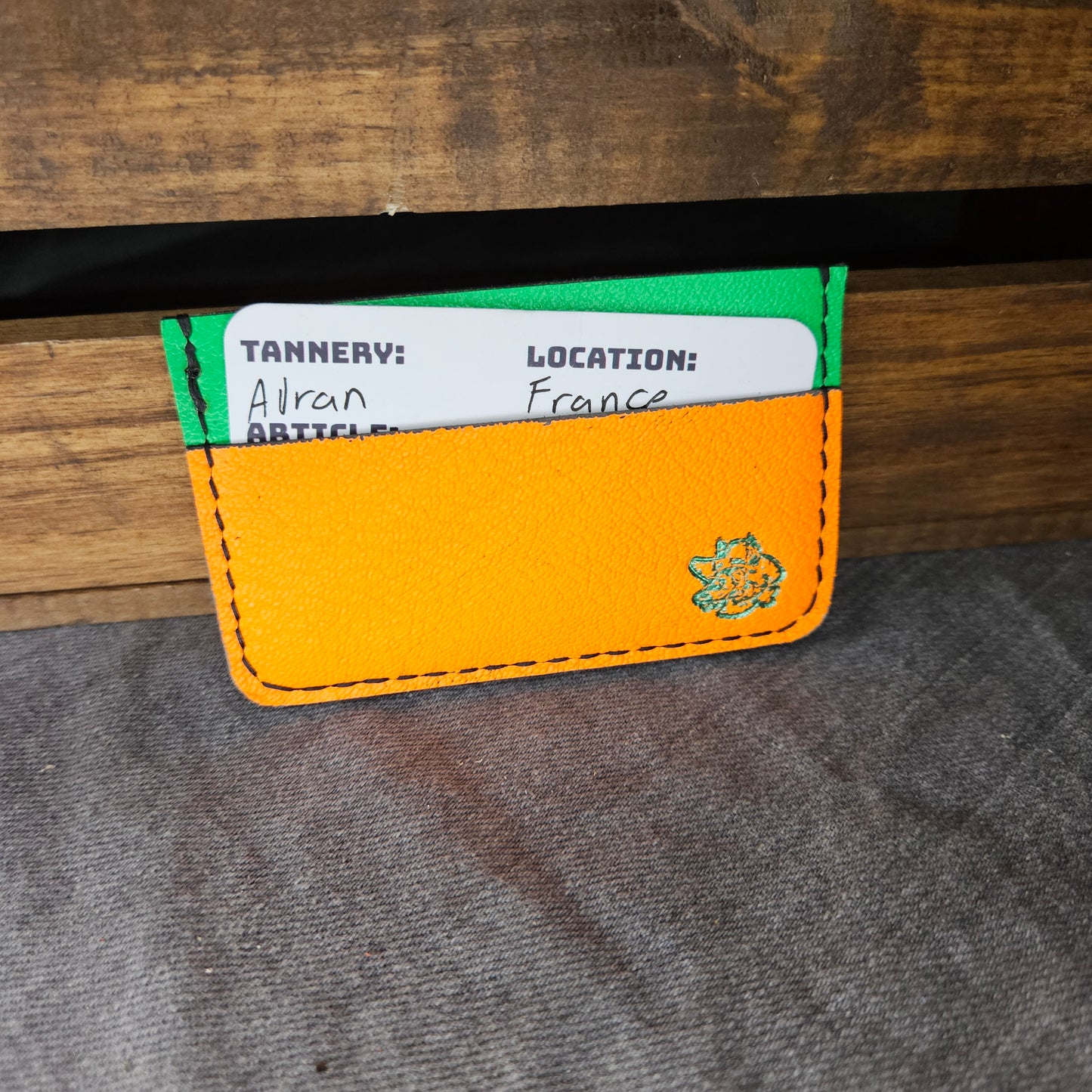 Neon Orange & Green Mini Wallet
