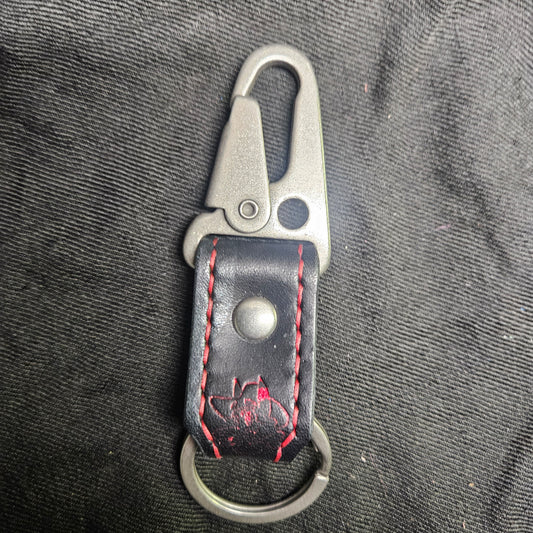 Black w/ Matte Nickel Snap Keychain
