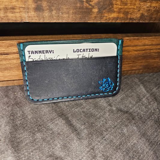 Navy Blue & Ortensia Mini Wallet