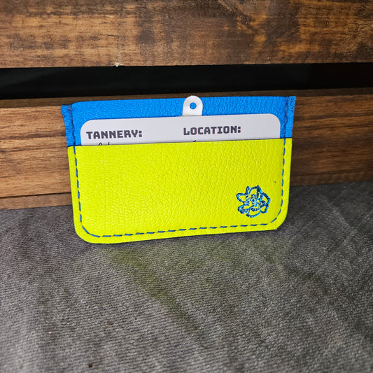 Neon Yellow & Blue Mini Wallet