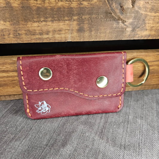 Bordeaux & Pink Keychain Wallet