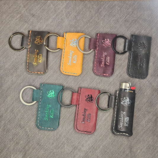 Assorted Lighter Holder Keychains *Smoking Kills*