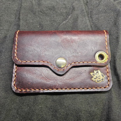 Brown w/ Tan Stitching Biker Wallet