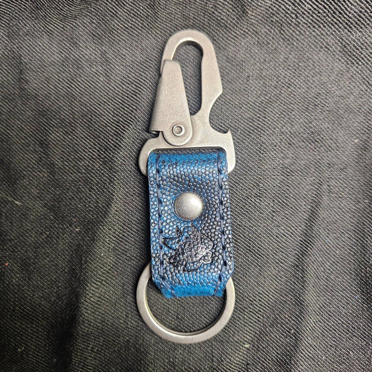 Blue & Black Snap Keychain