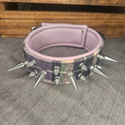 Purple Flannel w/ Spikes Collar